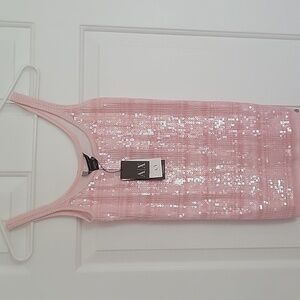 NEW! Armani Exchange Pink Sequin Tank Top